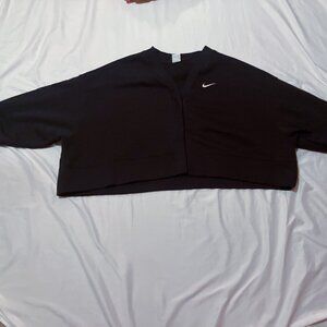 Nike oversized black cropped cardigan.